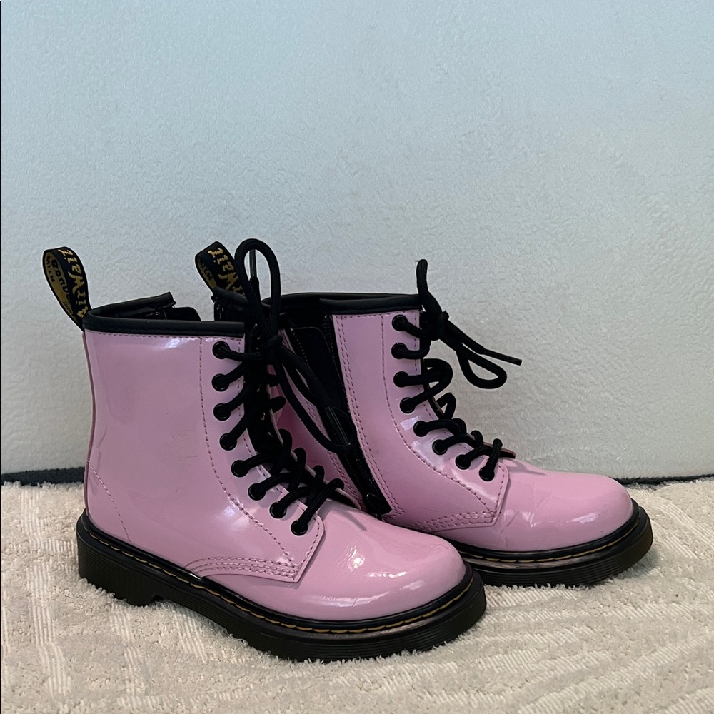 Dr. Martens Kids Glossy Pink Boots